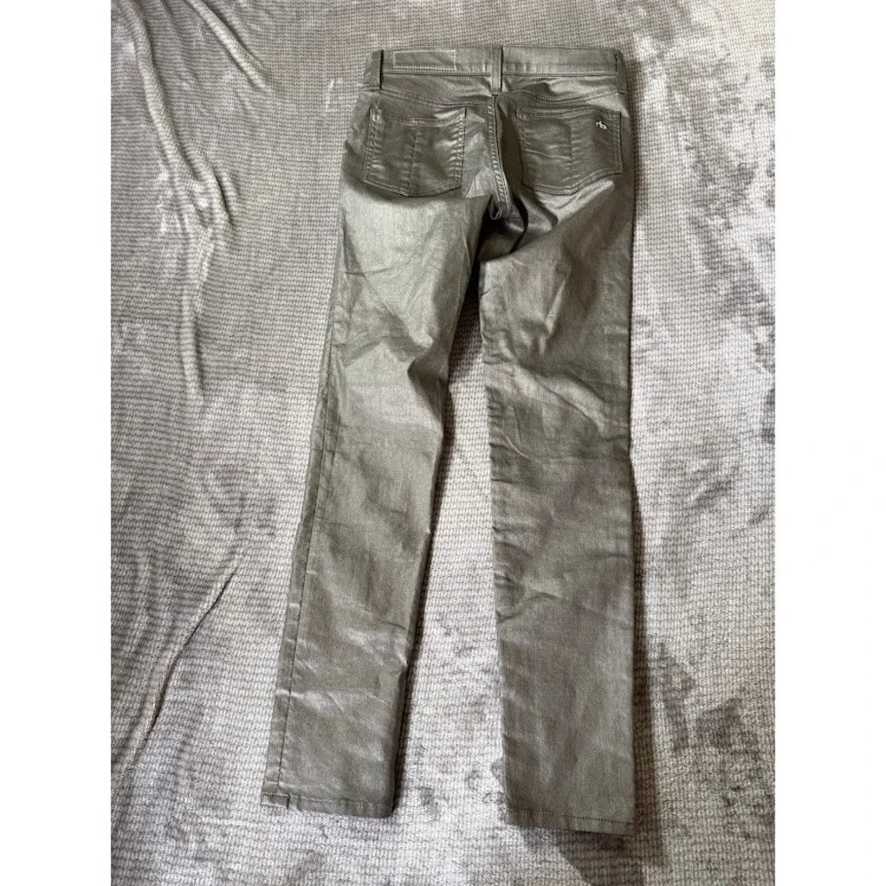 Rag & Bone Intermix Metallic Pewter Zipper Capri Pants 25X26.